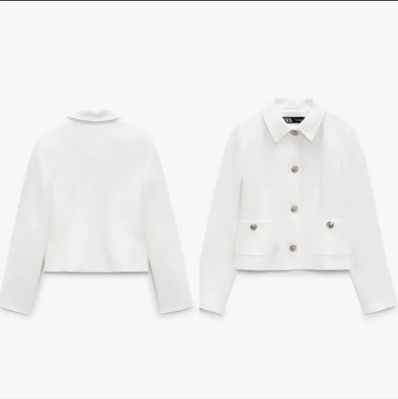 Zara Gold Button Jacket Size L - Picture 2 of 10